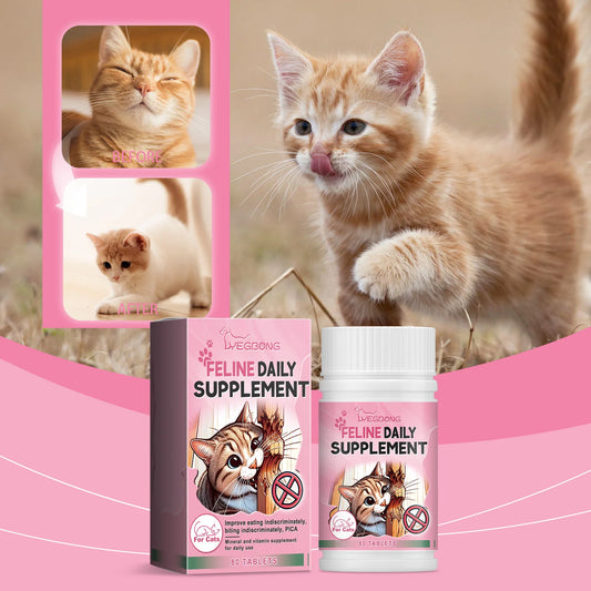 Cats Mood Relaxer Micronutrient Tablets For Cats Supplement With Vitamins For Balanced Diet Nutritional Support