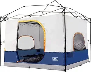 Camping Inner Tent for Pop Up Canopy 10x10 Straight Leg Fully Vented Roof Black