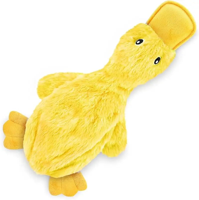 Dog Plush Sound Toy Yellow Duck Squeaky Interactive Stuffed Toy For Indestructible Dogs