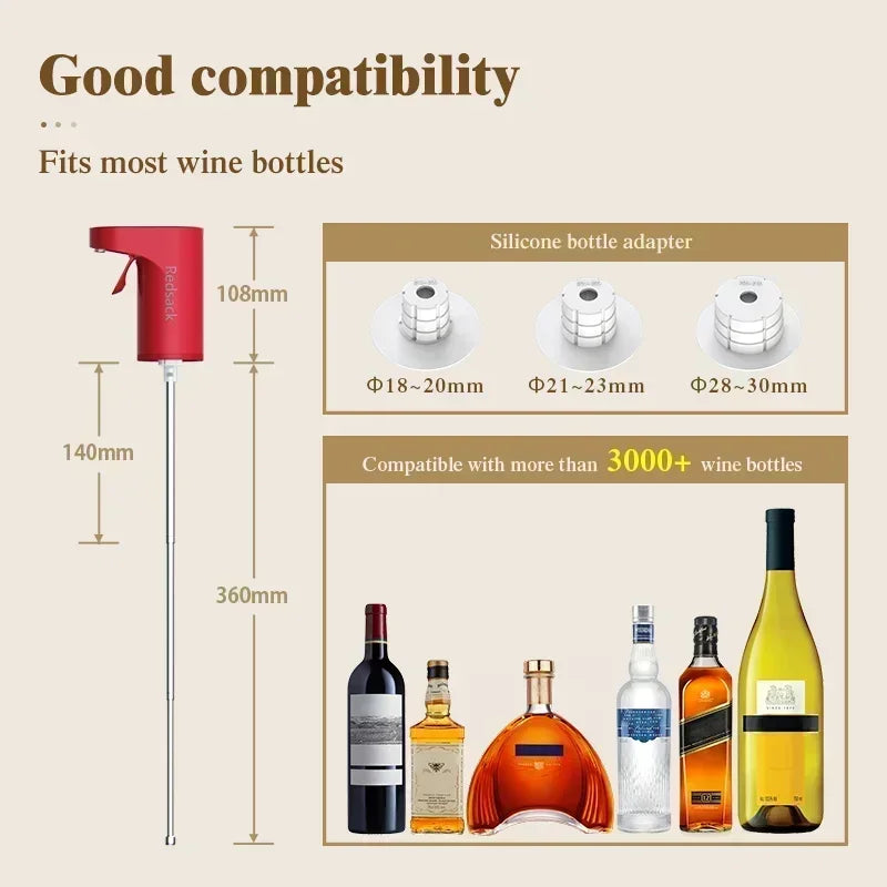 Smart Electric Digital Wine Dispenser Suitable for Over 100 Bottle Mouths