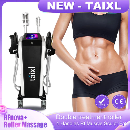 New EMS 2 in 1 Roller Massage Weight Loss Therapy 40K Compressive Micro Vibration Vacuum 5D Body Slimming Machine