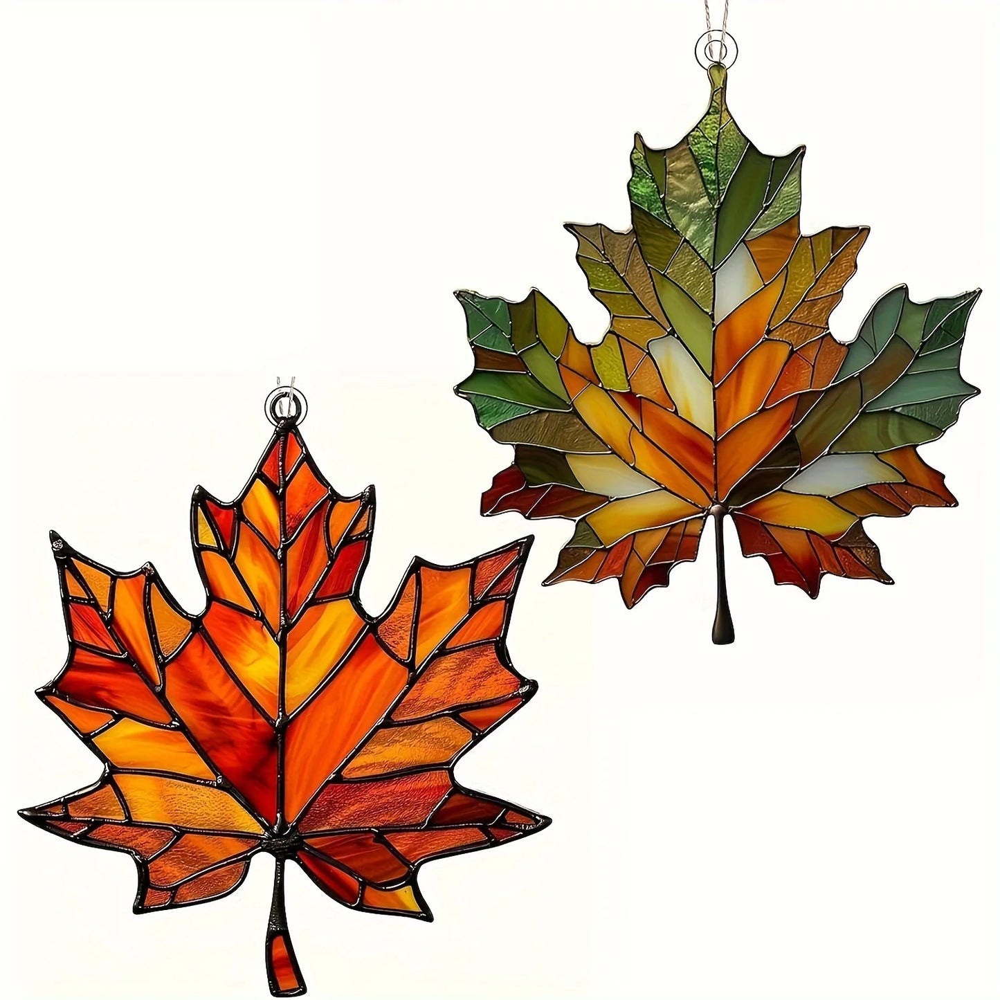 Thanksgiving Acrylic Maple Leaf Light Catcher for Home and Door Decor Gifts