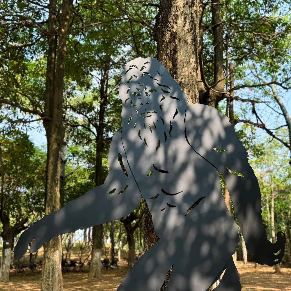 7.4Ft Bigfoot Metal Yard Statue Sasquatch Garden Art