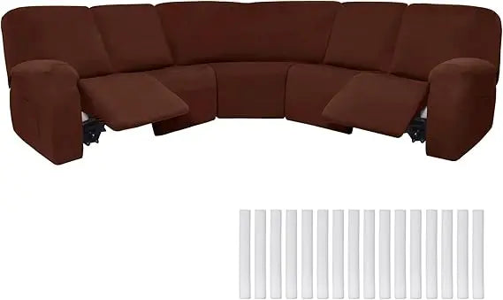 L Shaped Sectional Sofa Cover Velvet Stretch Slipcover