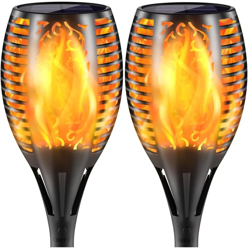 43 Inch Flickering Flame Solar Torch Lights Waterproof