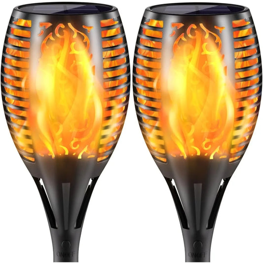 43 Inch Flickering Flame Solar Torch Lights Waterproof