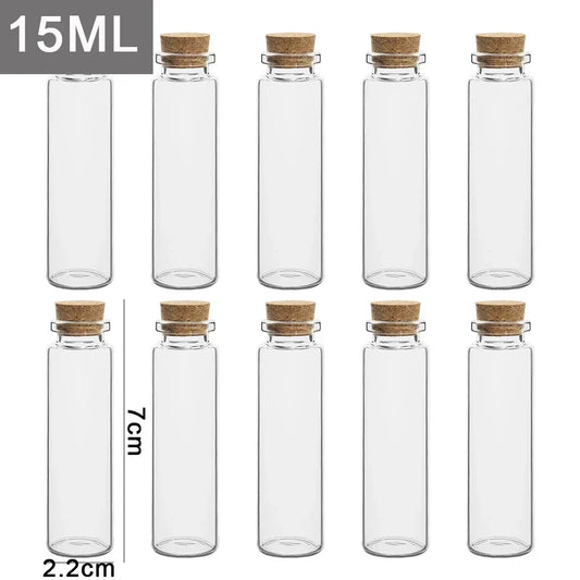 Clear Glass Wishing Bottles With Cork Stopper For DIY Gifts