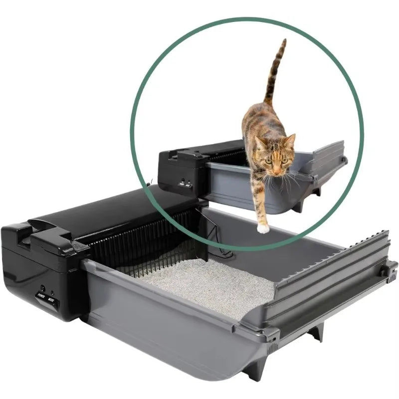 Free Shipping Self Cleaning Automatic Cat Litter Box Smart Scoop Cat Litter Box with 6 Bags and Carbon for Up to Two Cats 6 to 16 Pounds