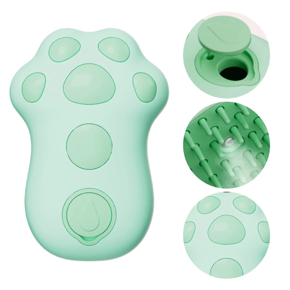 3 In 1 Steamy Pet Hair Brush Multifunction Cat Bath Brush Rechargeable Grooming Brush for Long and Short Hair Cats
