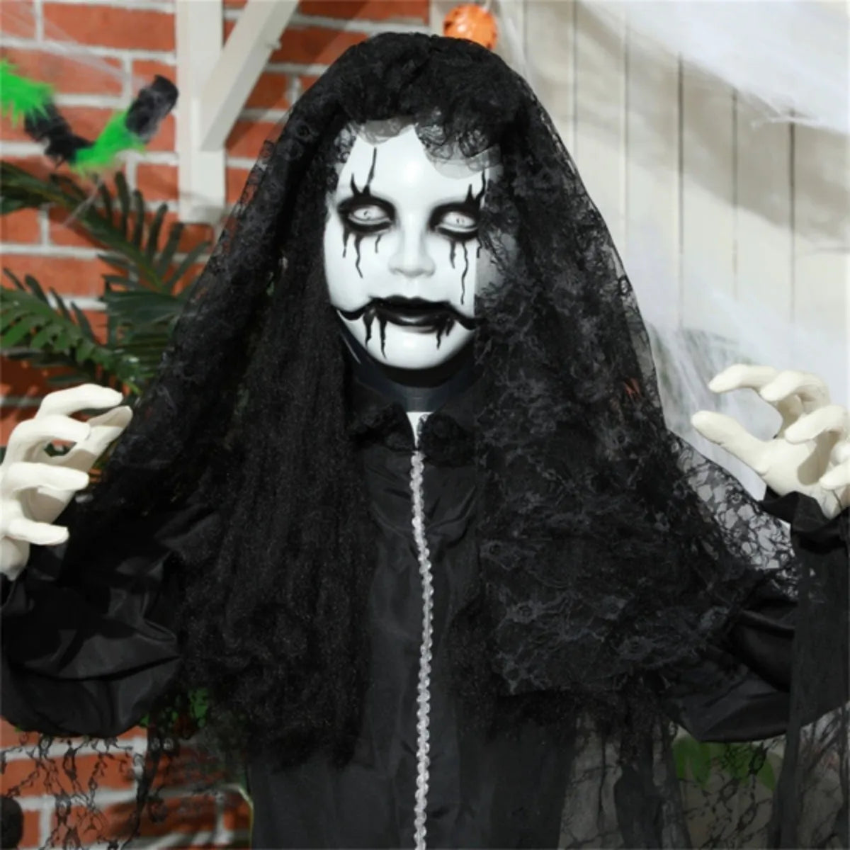 Touch Or Sound Activated Zombie Bride Halloween Decor