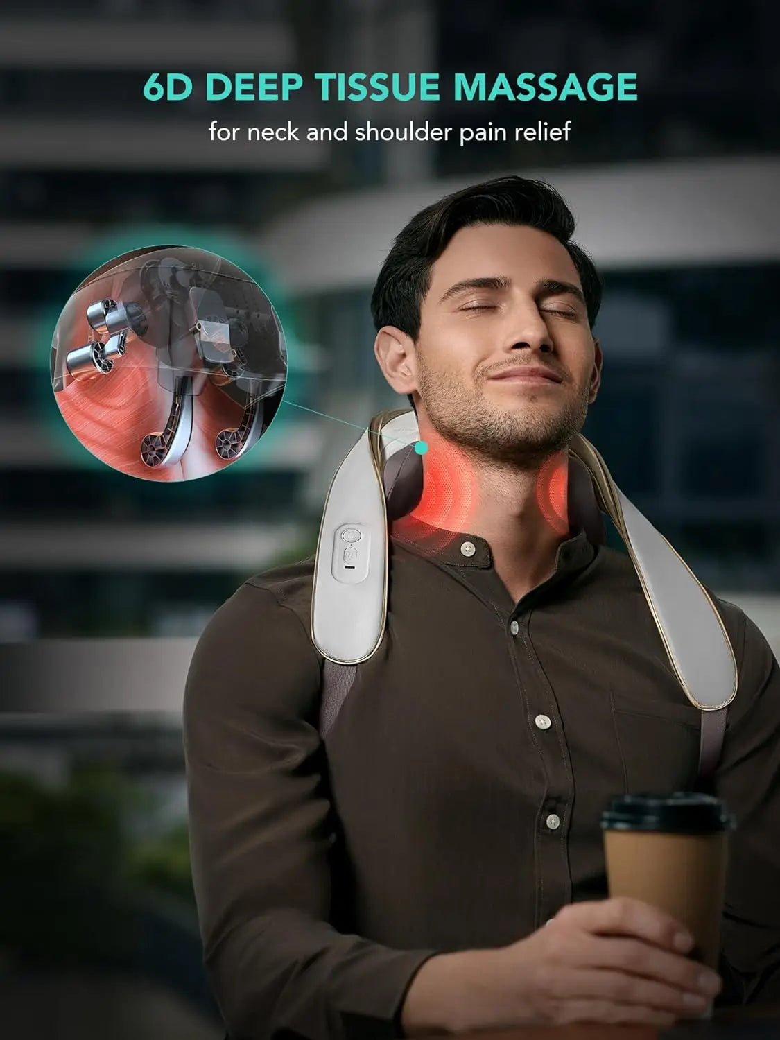 Neck and Shoulder Massager with Heat for Relaxation and Pain Relief Electric Massage Gift Idea SKG H5 Mini