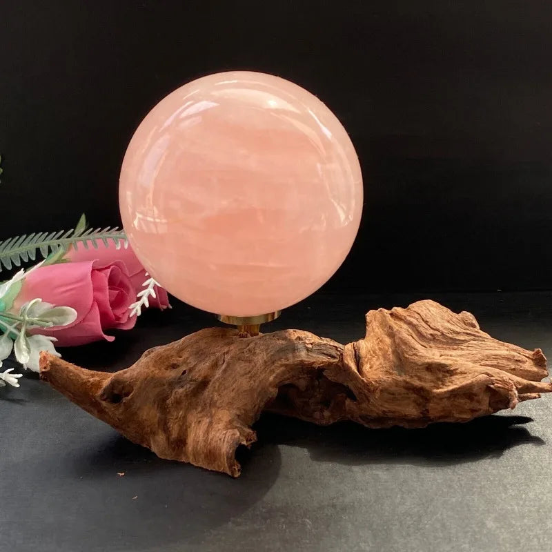 7-9cm Large Natural Rose Quarter Ball Healing Decoration Crystal Ball Room Decoration Pink Crystal Ball Souvenir Gift
