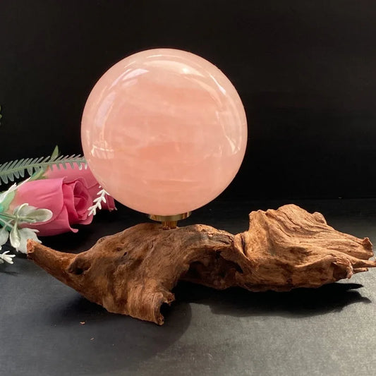 7-9cm Large Natural Rose Quarter Ball Healing Decoration Crystal Ball Room Decoration Pink Crystal Ball Souvenir Gift