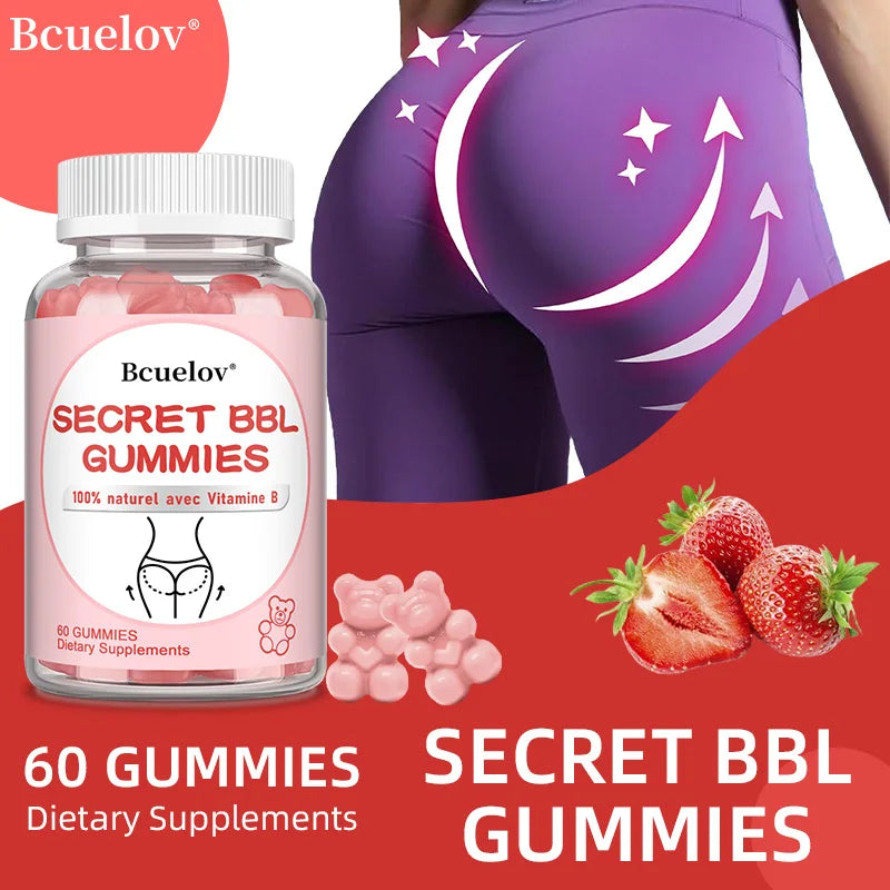 Bbl Gummies Natural Vitamin B Apple Cider Vinegar Shapes Plumps and Lifts Buttocks Manages Body Shape