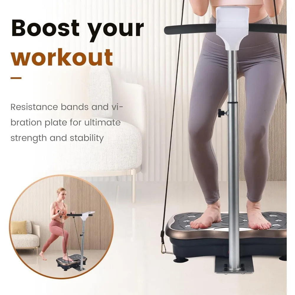 Handle Vibrating Plate Lymphatic Drainage Exercise Platform