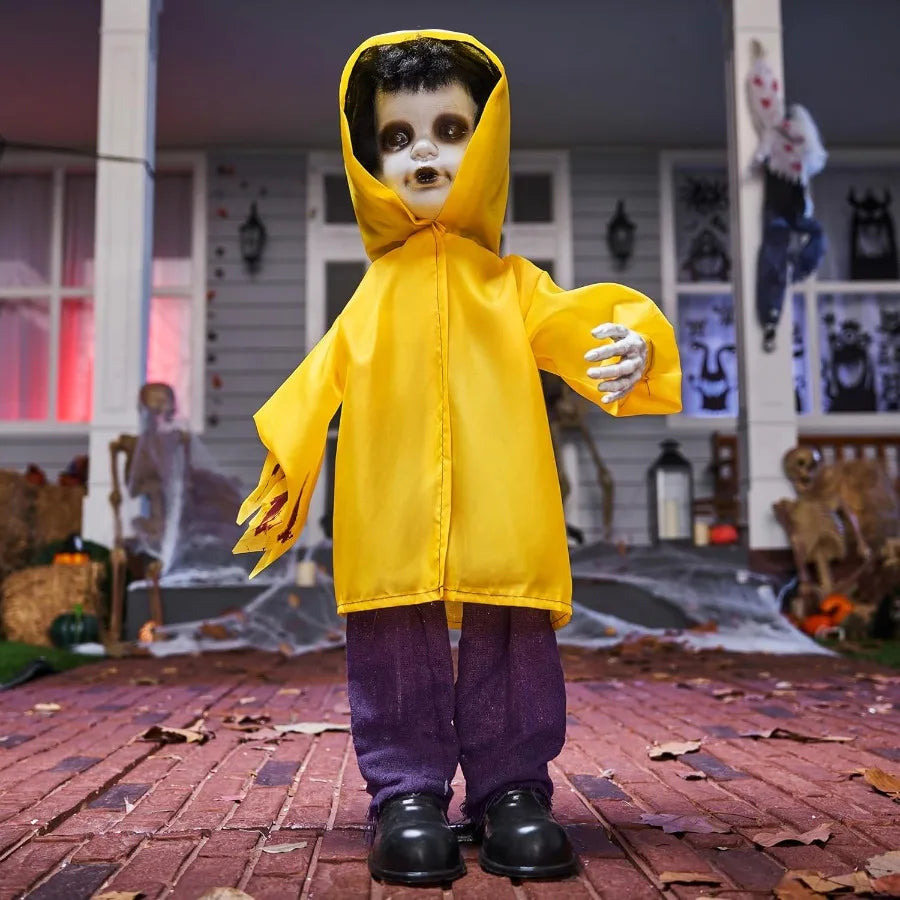 Halloween Outdoor Life Size Animatronic Ghost Glowing Eyes