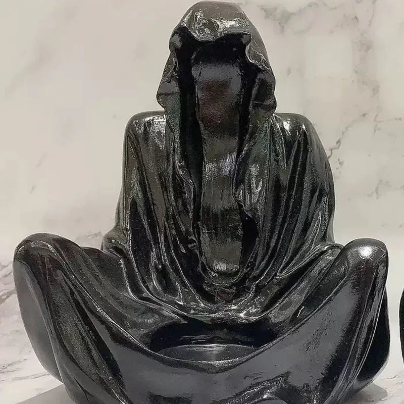 Gothic Grim Reaper Crystal Ball LED Light Statue Halloween