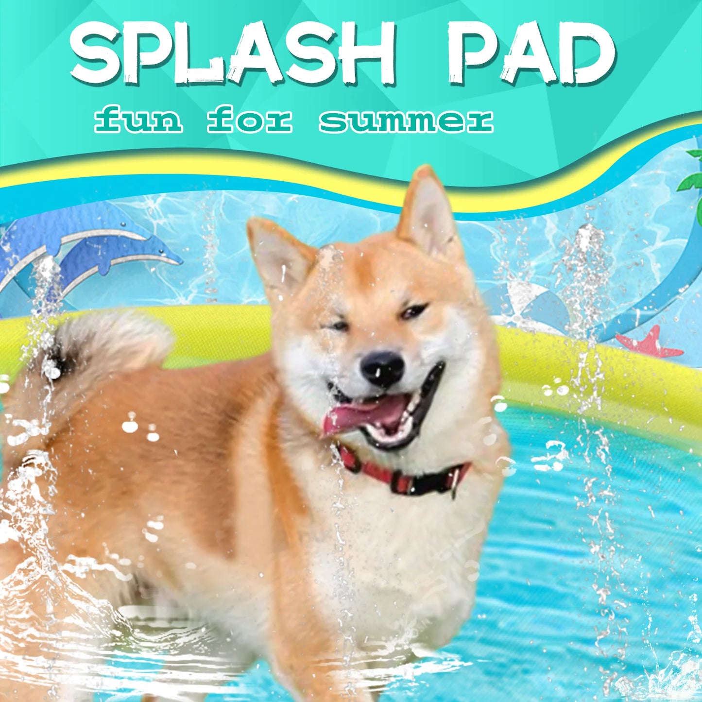 Splash Pad for Dogs Non Slip Outdoor Water Toys Sprinkler
