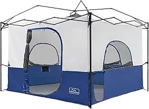 Camping Inner Tent for Pop Up Canopy 10x10 Straight Leg Fully Vented Roof Black