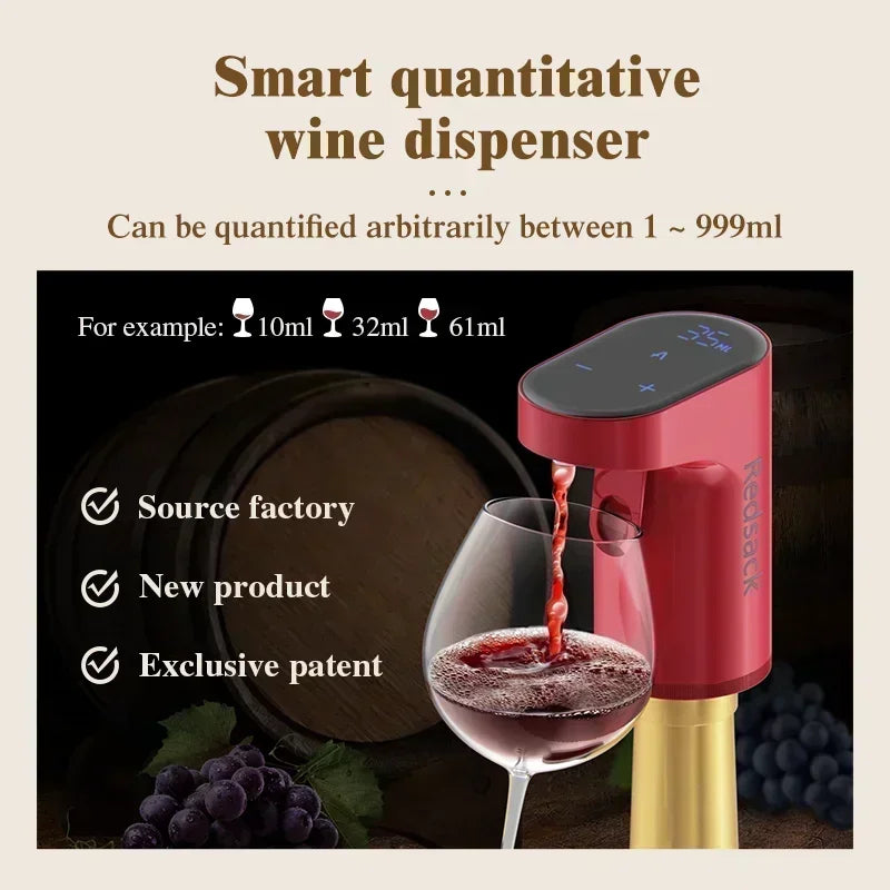 Smart Electric Digital Wine Dispenser Suitable for Over 100 Bottle Mouths