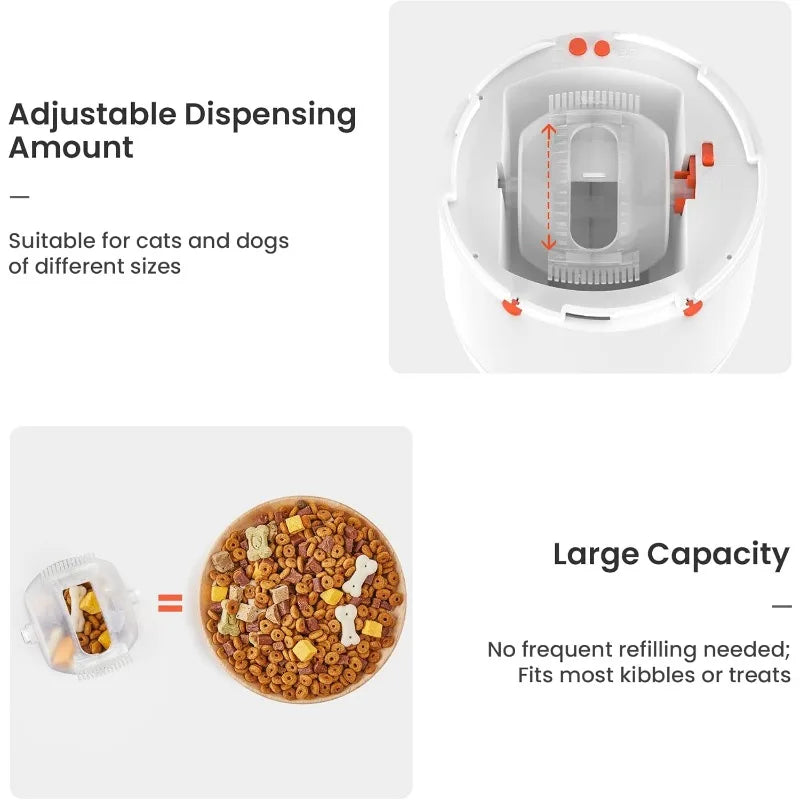 Dog Puzzle Feeder Toy Interactive IQ Training Electronic Dog Toys Automatic Rechargeable Treat Dispenser Push Remote 280ml Capacity