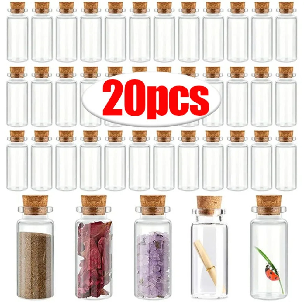 Clear Glass Wishing Bottles With Cork Stopper For DIY Gifts