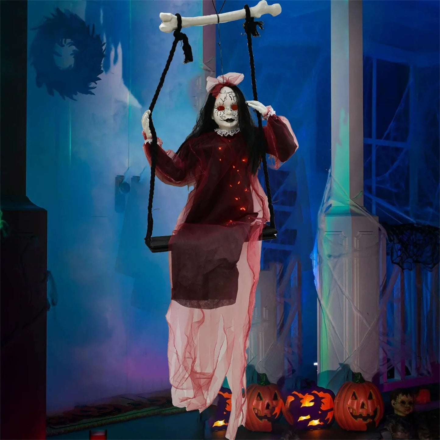 Halloween Hanging Ghosts Gauze Decorations Indoor Outdoor