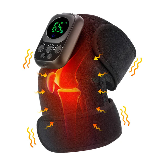 3 in 1 Shoulder Knee Elbow Heated Vibration Massager Pad for Joint Pain Relief and Arthritis Support