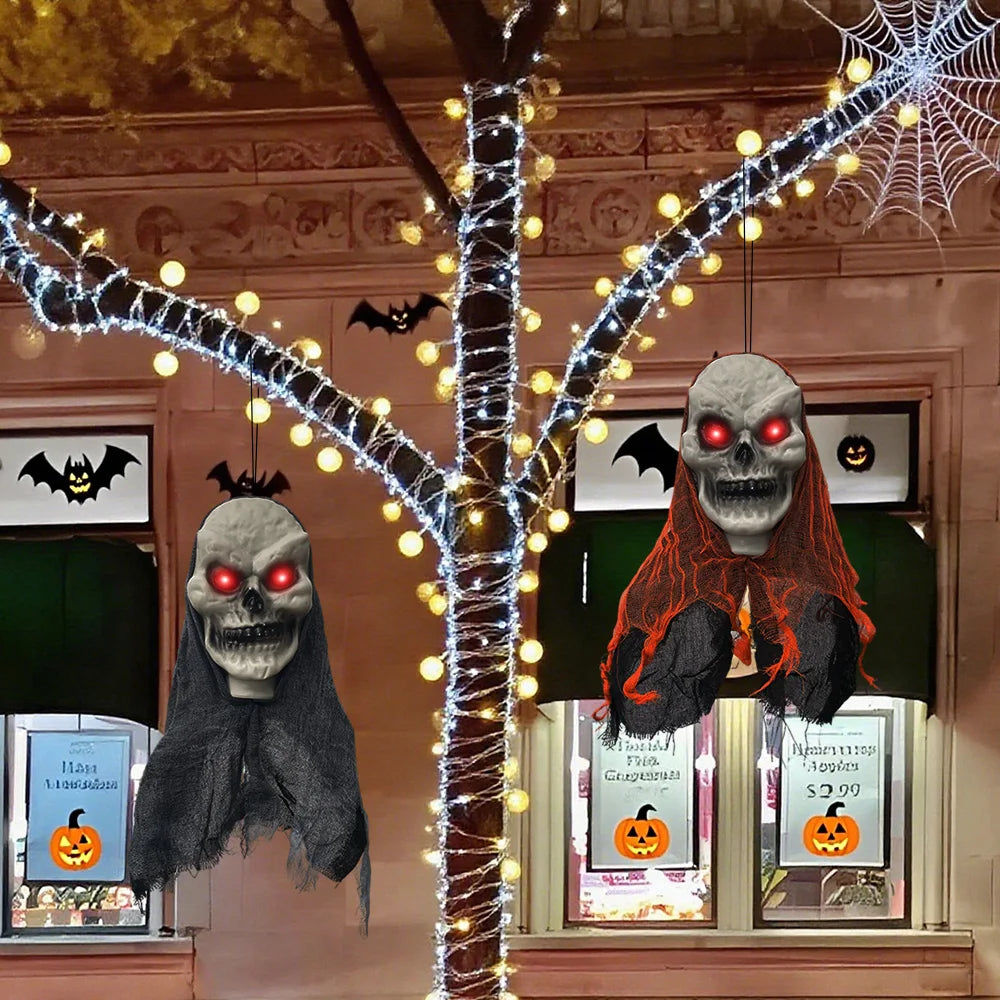 Two Piece Halloween Hanging Skull Skeleton Ghost Ornaments