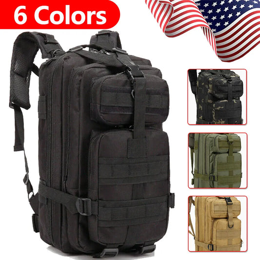 30L Camo Tactical Assault Backpack for Camping, Hunting, and Hiking