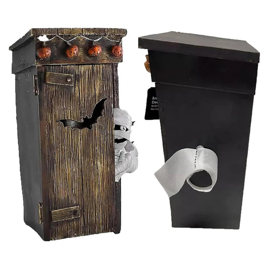 Outhouse Mummy Animated Decor Halloween Talking Ornament