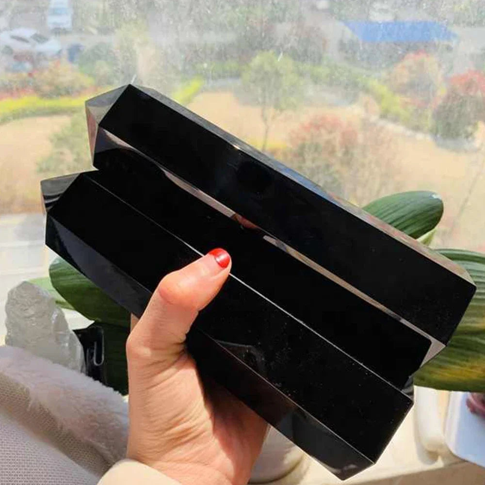 15cm Natural Amethyst Single Point Hexagonal Prism Crystal Wand Large Size Lapis Lazuli Tower Home Decoration Labradorite Craft