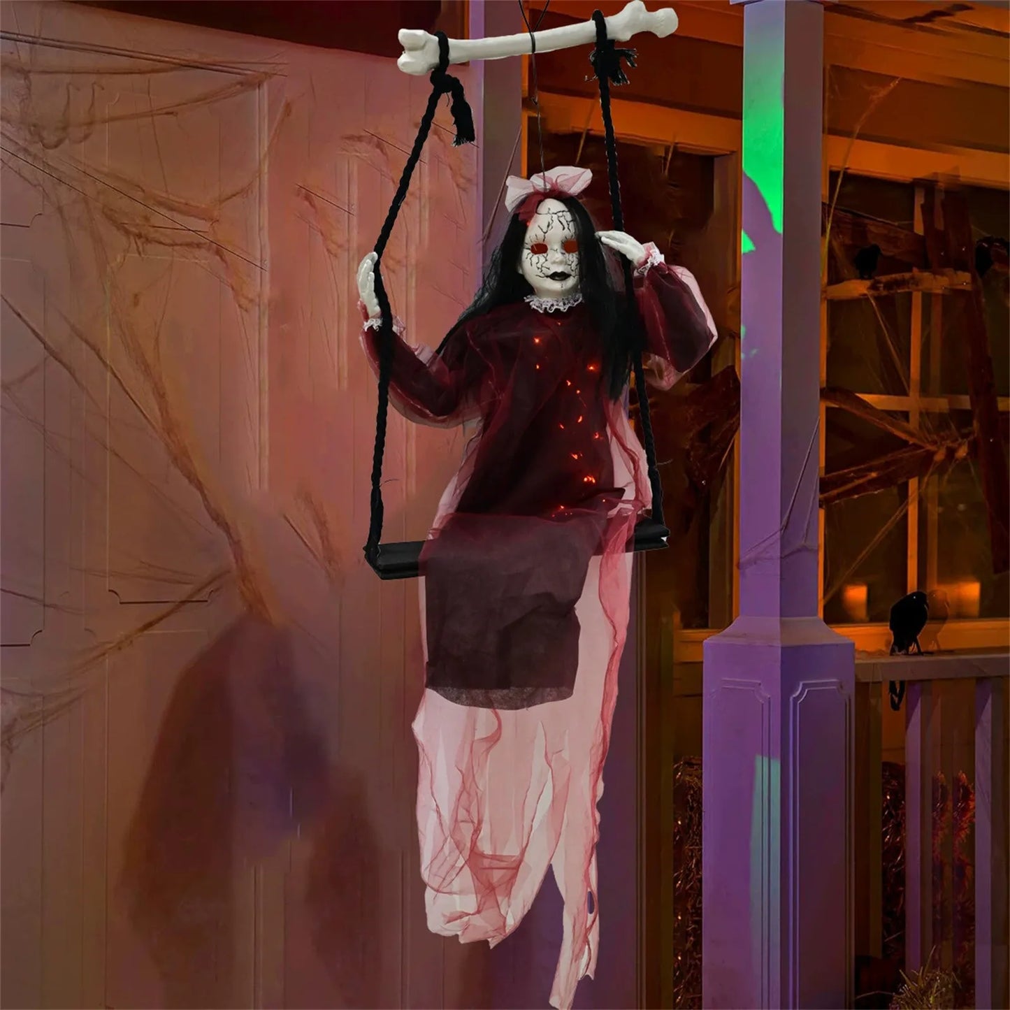 Halloween Hanging Ghosts Gauze Decorations Indoor Outdoor