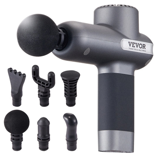 SucceBuy Mini Massage Gun Percussion 5 Speed Levels 6 Heads