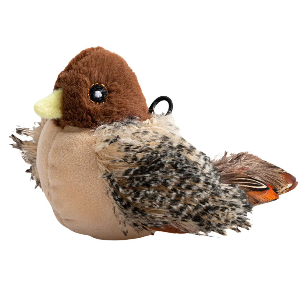 Interactive Cat Toys Flapping Bird Toy Flying Wings Sparrow Catnip Plush Interactive Toy