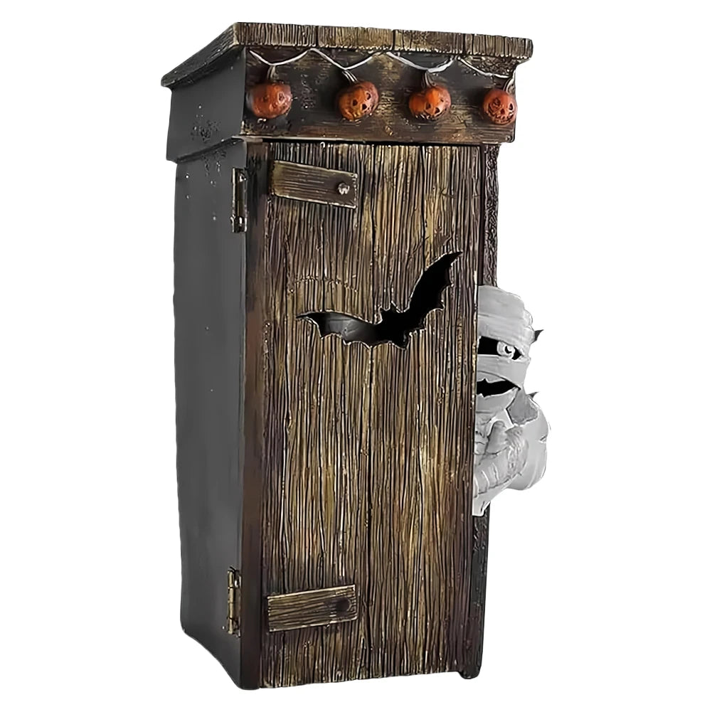Outhouse Mummy Animated Decor Halloween Talking Ornament
