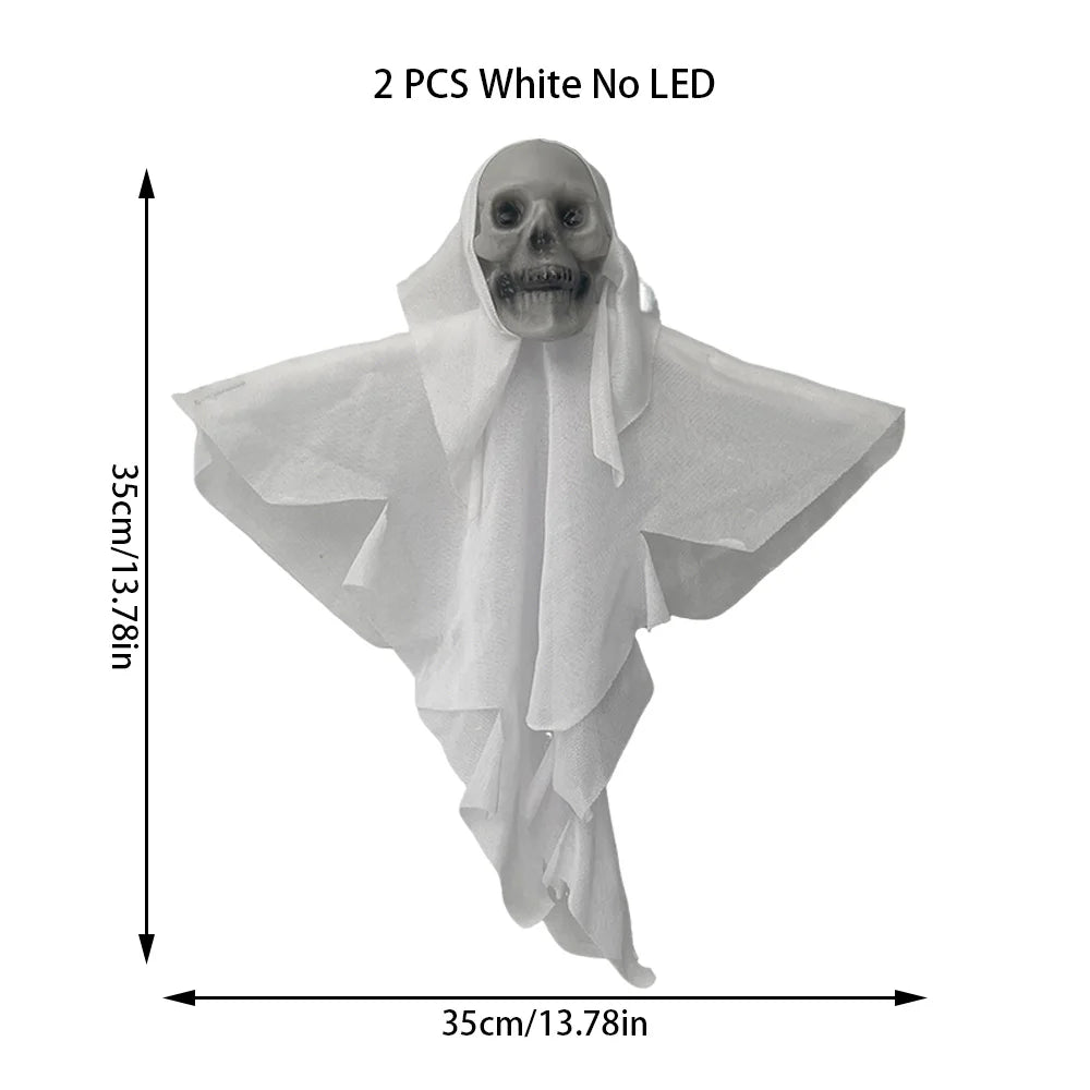 Two Piece Halloween Hanging Skull Skeleton Ghost Ornaments