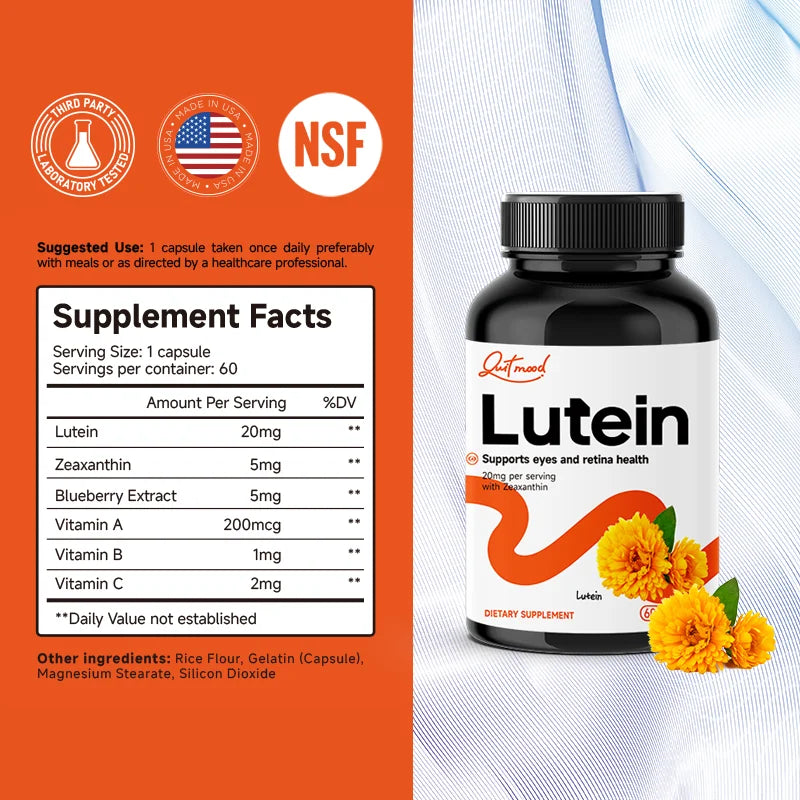 Quit Mood Eye Lutein Zeaxanthin Supplements 60 Capsules