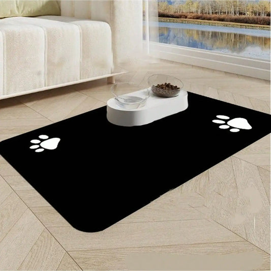Diatom mud floor mat, pet feeding mat, absorbent mat, stain free, quick drying dog drinking mat, dog accessories, pet supplies