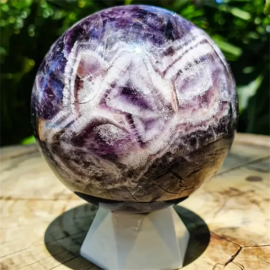 1pc Extra Large Dream Amethyst Sphere Purple Hand Carved Quartz Crystal Ball Home Decor
