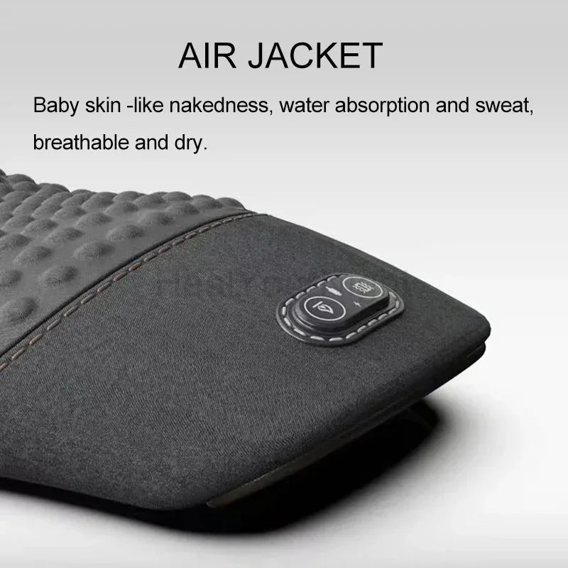 Okayso Waist Pillow Back Massage Protection Pad Heating Vibrating Back Massager for Waist Relief and Support
