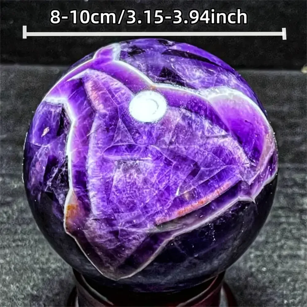 1pc Extra Large Dream Amethyst Sphere Purple Hand Carved Quartz Crystal Ball Home Decor
