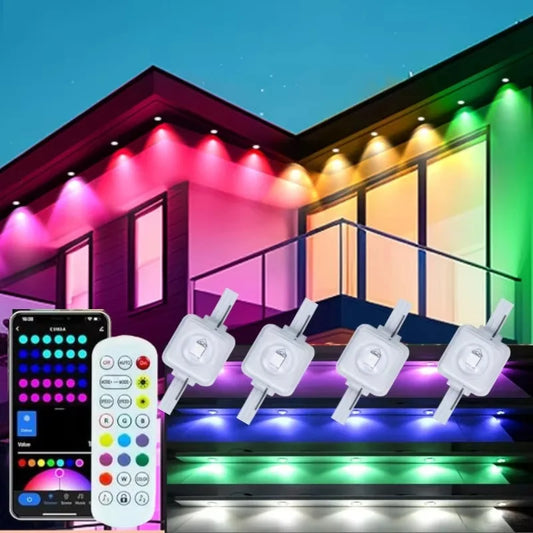 Smart IP67 Waterproof Outdoor String Lights with App Control and Music Sync