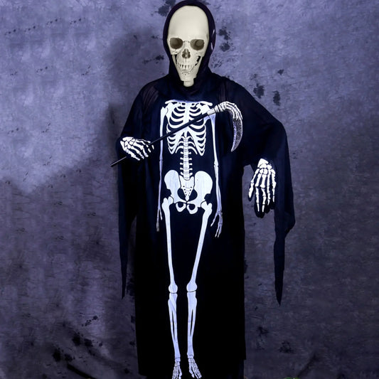 5.4ft Poseable Skeleton Prop Plastic Halloween Photo Prop