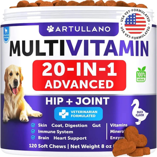 Dog Multivitamin Chewable with Glucosamine 20 in 1 Senior Puppy Vitamins and Supplements for Joint Health