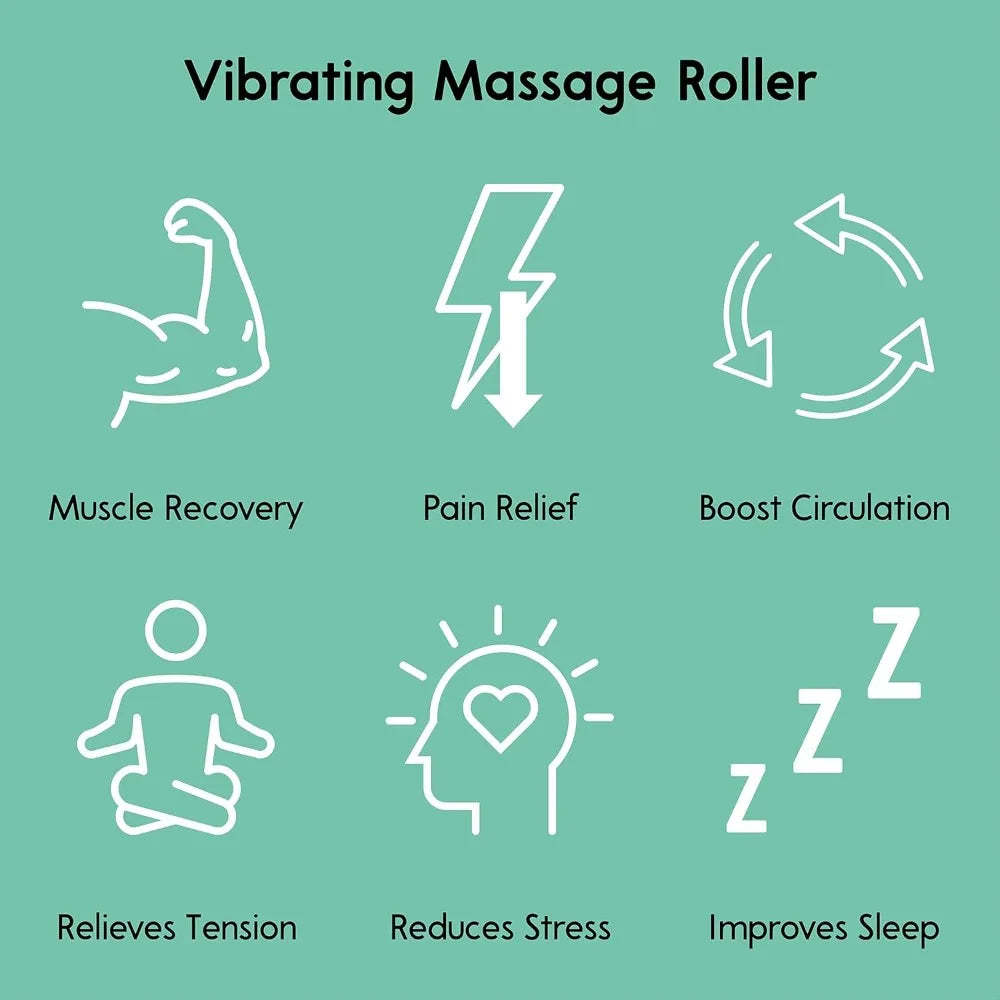 Vibratory Massager for Plantar Fasciitis Portable Foot and Body Massage Roller for Deep Tissue Pain Relief