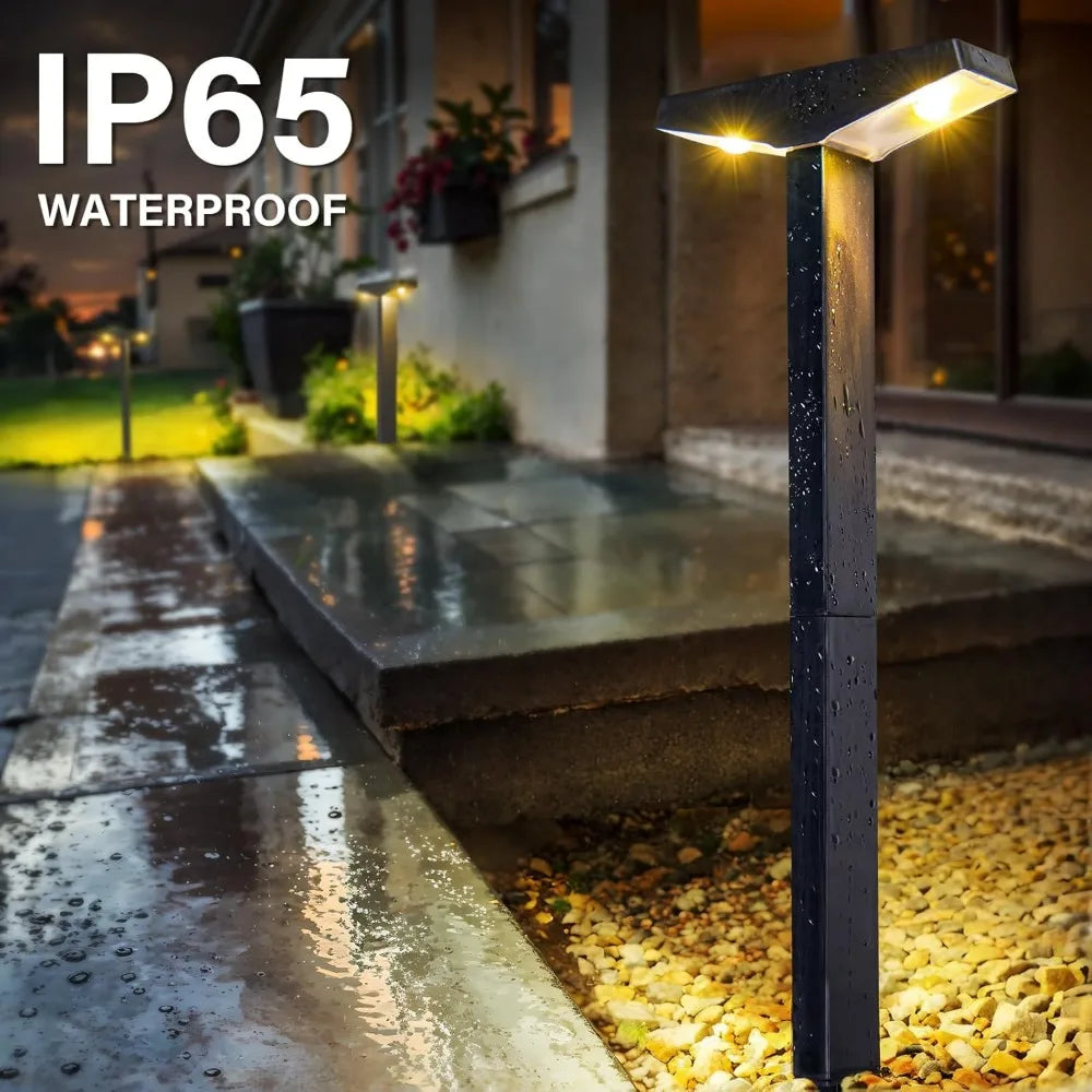 Solar Pathway Lights Waterproof Garden Decor Warm White