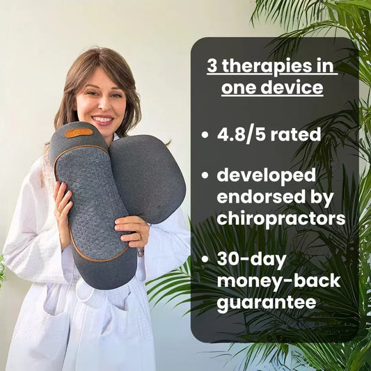Cosseal 3 in 1 Neck Massager Cervical Pillow with Hot Compress Vibration Massage and Neck Traction Relaxation Support
