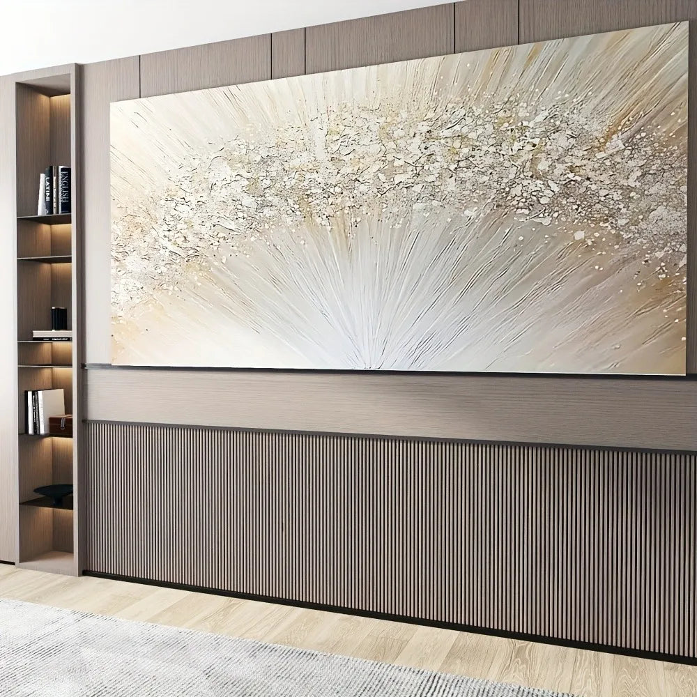 Twisting and Bending of Lines Visual Flow in Abstract Paintings for Interior Decoration 1.5 Inch Thick Pine Solid Frame