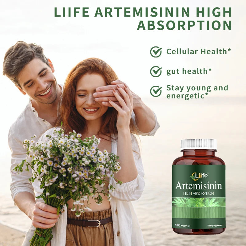 Liife Artemisinin with Biopenine Supports Healthy Aging and Digestive Health 120 Capsules 100 Mg Each 4 Month Supply From USA